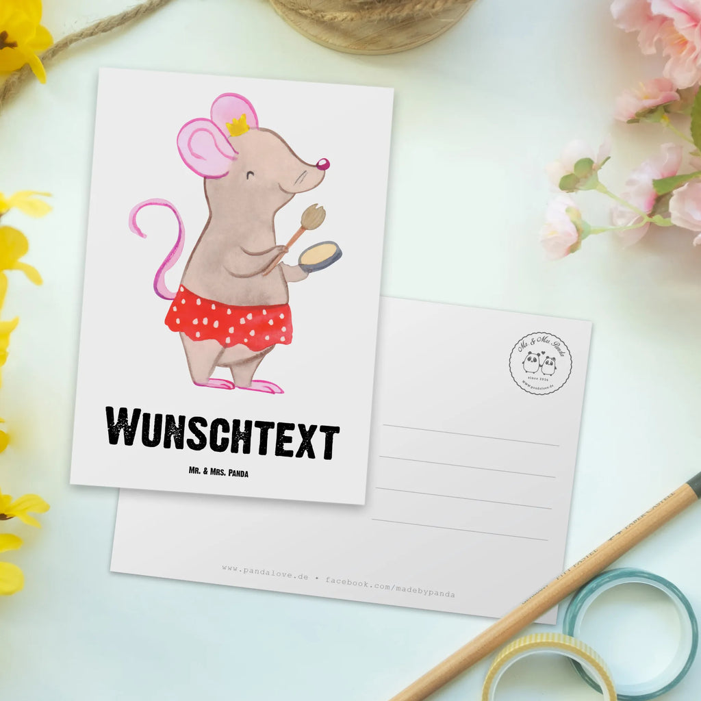 Personalisierte Postkarte Visagistin mit Herz Einladung mit Namen, Geschenkkarte mit Namen, Grußkarte mit Wunschtext, Ansichtskarte mit Wunschtext, Karte mit Wunschtext, Ansichtskarte mit Namen, Postkarte personalisierbar, Postkarte mit Namen, Postkarte bedrucken, Postkarte mit Wunschtext, Geschenkkarte mit Wunschtext, Grußkarte mit Namen, Karte mit Namen, Einladung mit Wunschtext, Beruf, Ausbildung, Jubiläum, Abschied, Rente, Kollege, Kollegin, Geschenk, Schenken, Arbeitskollege, Mitarbeiter, Firma, Danke, Dankeschön, Kosmetikstudio, Visagistin, Kosmetikerin, Make Up Artist, Beauty Salon, Maskenbildnerin, Eröffnung