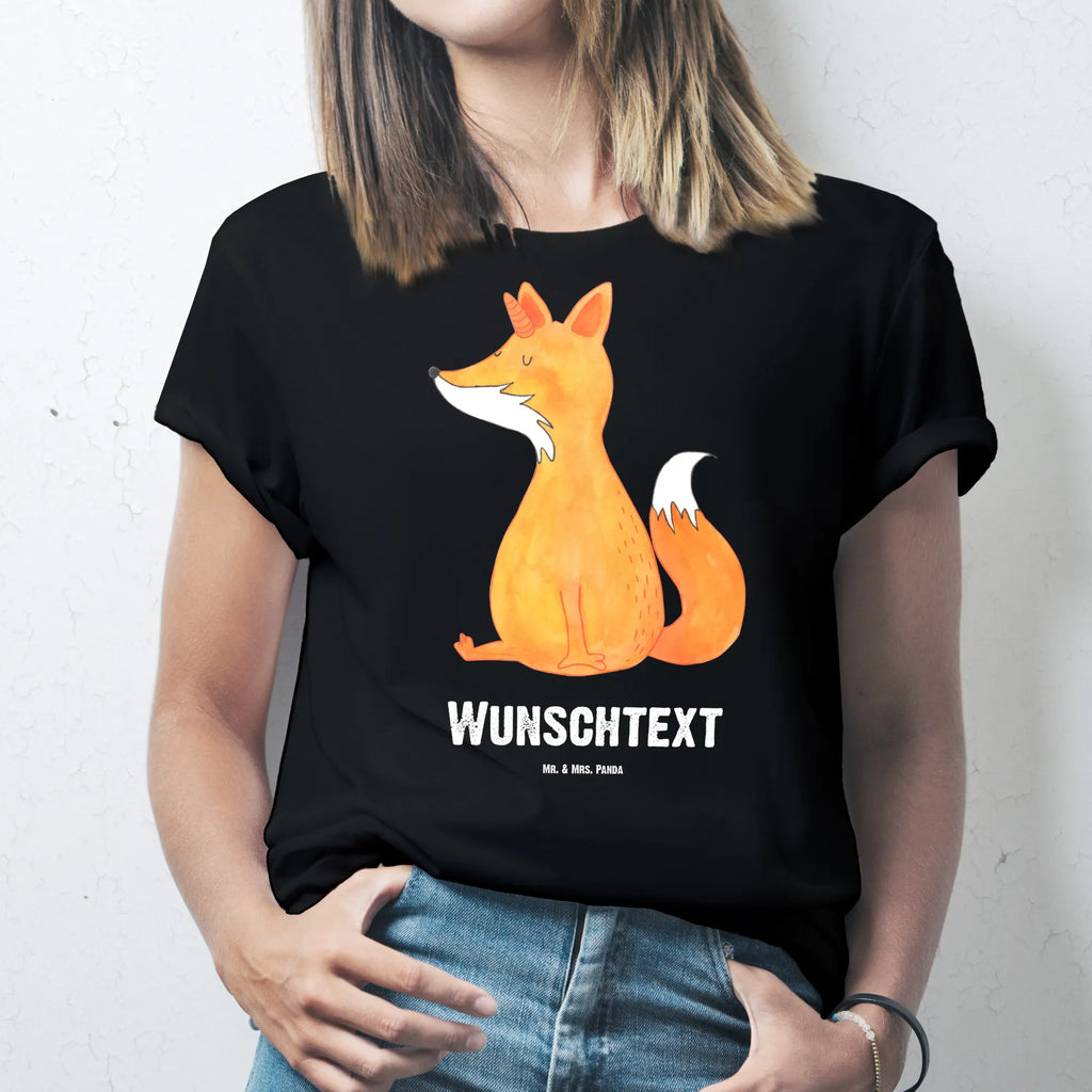 Rozmiar L Personalizowana koszulka Jednorożec życzenie T-Shirt Personalisiert, T-Shirt mit Namen, Wunschtext, T-Shirt mit Aufruck, Bedrucken, Einhorn Deko, Unicorn, Einhorn, Einhörner, Fuchs, Füchse, Fuchshörnchen, Unicorns, Fuchshorn, Foxycorn