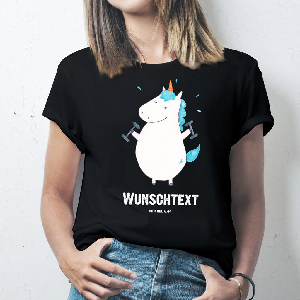 Personalised T-Shirt unicorn fitness Bedrucken, T-Shirt mit Namen, Wunschtext, T-Shirt Personalisiert, T-Shirt mit Aufruck, Einhorn Deko, Unicorn, Einhorn, Einhörner, Sport, Fitness, Fitnessstudio, Sixpack, Geräte, Gym, Diät, Pumpen, Abnehmen