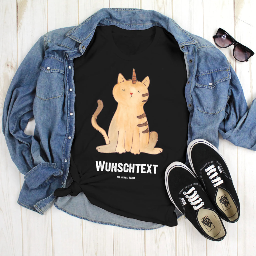 Rozmiar L Personalizowana koszulka jednorożec kot T-Shirt Personalisiert, T-Shirt mit Namen, Wunschtext, T-Shirt mit Aufruck, Bedrucken, Einhorn Deko, Unicorn, Einhorn, Einhörner, Katzenhorn, Katzer, Einhornpower, Mieze, Erwachsenwerden, Einhornkatze, Regenbogen, Katze, Kittyhorn, Glitzer