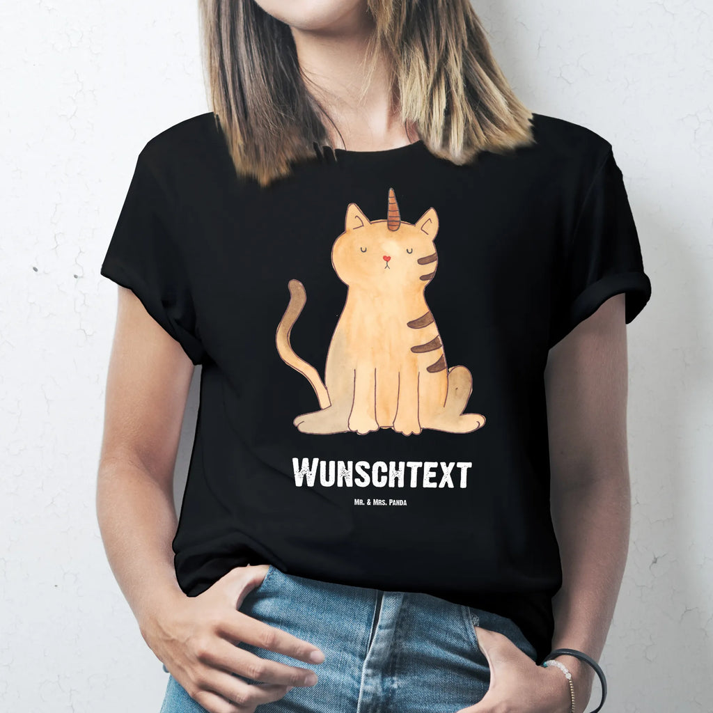 Rozmiar L Personalizowana koszulka jednorożec kot T-Shirt Personalisiert, T-Shirt mit Namen, Wunschtext, T-Shirt mit Aufruck, Bedrucken, Einhorn Deko, Unicorn, Einhorn, Einhörner, Katzenhorn, Katzer, Einhornpower, Mieze, Erwachsenwerden, Einhornkatze, Regenbogen, Katze, Kittyhorn, Glitzer