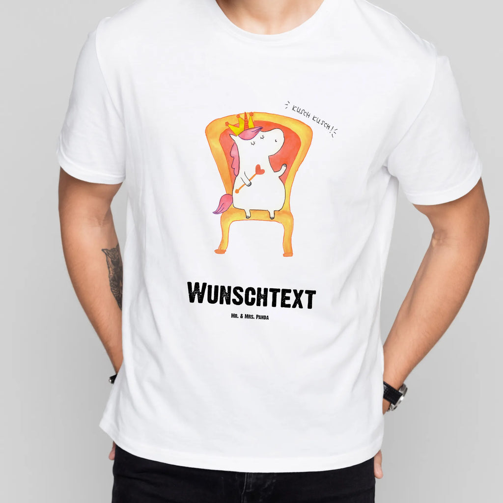 Rozmiar L Personalizowana koszulka Jednorożec król T-Shirt mit Aufruck, Wunschtext, T-Shirt Personalisiert, T-Shirt mit Namen, Bedrucken, Einhorn Deko, Unicorn, Einhorn, Einhörner, Präsident, Krone, König, Herrscher, Prinzessin, Bundeskanzler, Kaiser