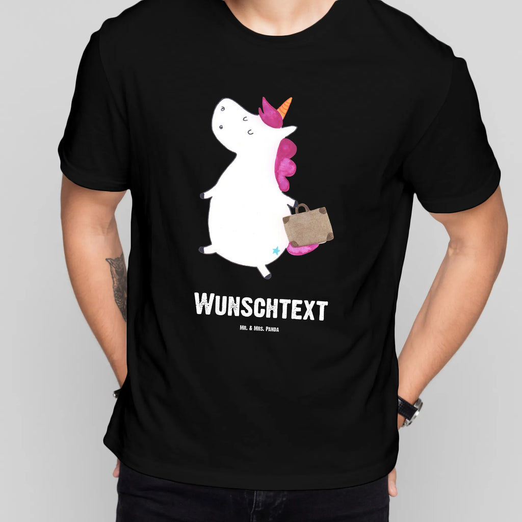 Personalisiertes T-Shirt Einhorn Koffer Bedrucken, T-Shirt mit Namen, T-Shirt Personalisiert, Wunschtext, T-Shirt mit Aufruck, Einhorn Deko, Unicorn, Einhorn, Einhörner, Erwachsen, Verreisen, Lustig, Kind, Abenteuer, Koffer, Witzig, Reise, Gepäck, Albern, Spaß