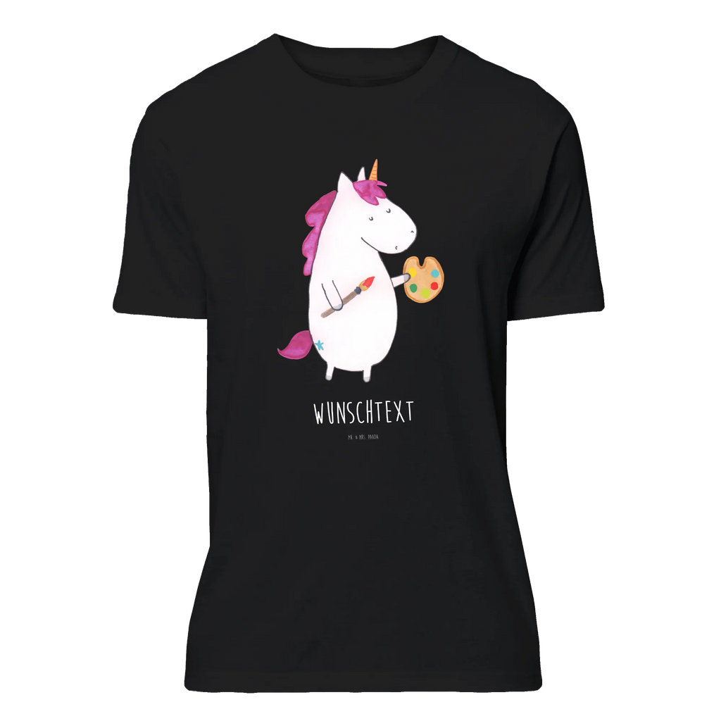 Personalised T-Shirt unicorn Artist Bedrucken, T-Shirt mit Namen, T-Shirt mit Aufruck, Wunschtext, T-Shirt Personalisiert, Einhorn Deko, Unicorn, Einhorn, Einhörner, Maler, Farbe, Geschenk, Pinsel, Englisch, Artist, Zeichnen, Welt, Malen, Künstler, Stift