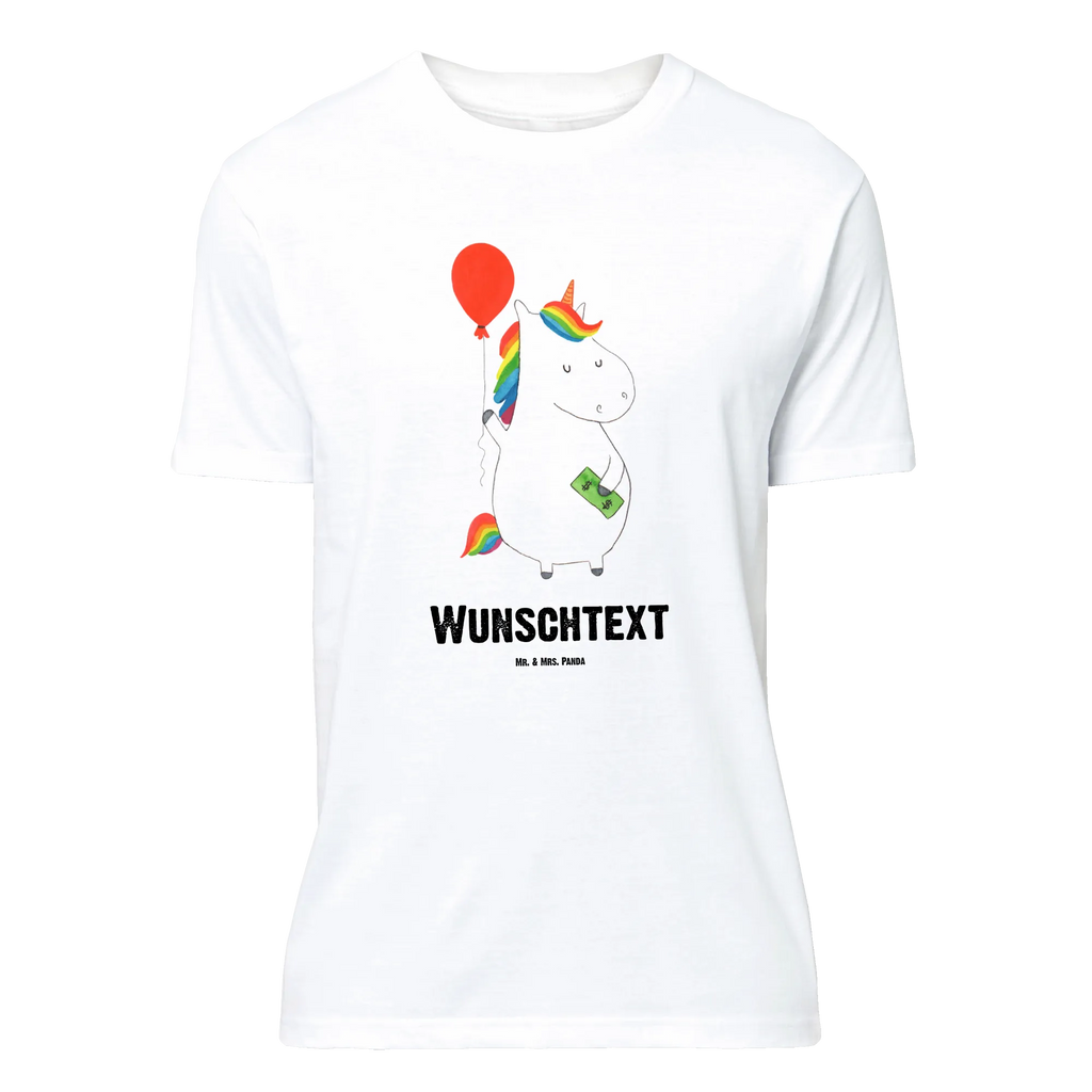 Rozmiar L Personalizowana koszulka Jednorożec Balon T-Shirt mit Aufruck, Bedrucken, Wunschtext, T-Shirt Personalisiert, T-Shirt mit Namen, Einhorn Deko, Unicorn, Einhorn, Einhörner, Geld, Lebenslust, Freude, Luftballon, Freundin, Geschenk