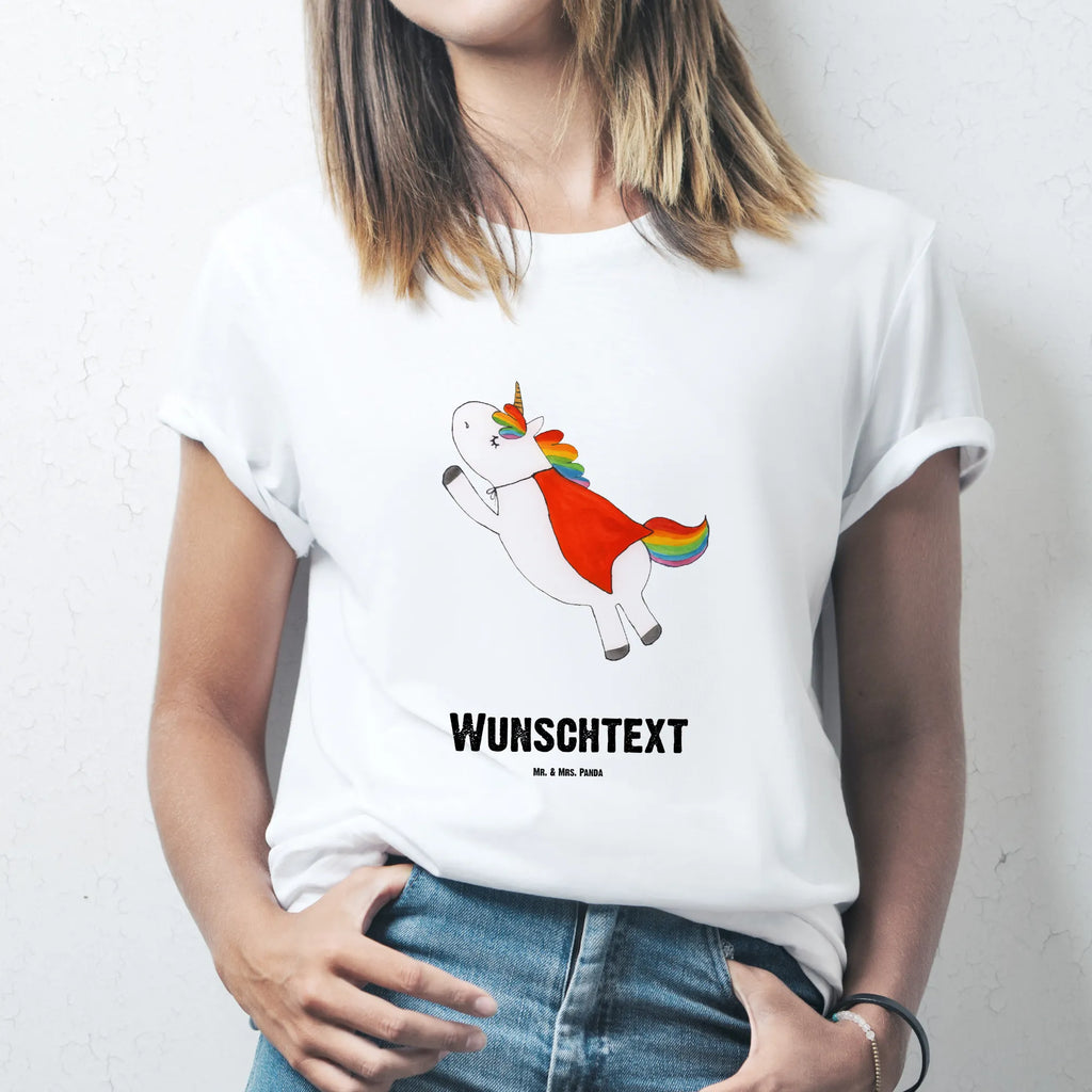 Rozmiar L Personalizowana koszulka Jednorożec Super T-Shirt Personalisiert, T-Shirt mit Namen, T-Shirt mit Aufruck, Bedrucken, Wunschtext, Einhorn Deko, Einhorn, Einhörner, Unicorn, Mädchen, Superheld, Held, Traummann, Freundin, Geschenk, Girl