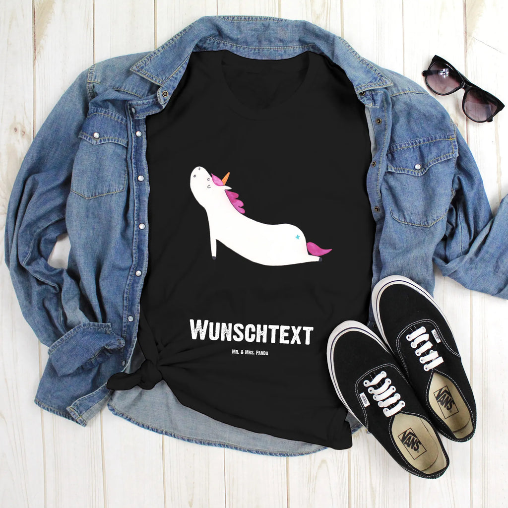 Rozmiar L Personalizowana koszulka jednorożec joga T-Shirt mit Aufruck, T-Shirt mit Namen, Bedrucken, T-Shirt Personalisiert, Wunschtext, Einhorn Deko, Unicorn, Einhorn, Einhörner, Lustig, Witzig, Joga, Süß, Sport, Yogamatte, Achtsamkeit, Namaste, Yoga, Entspannung