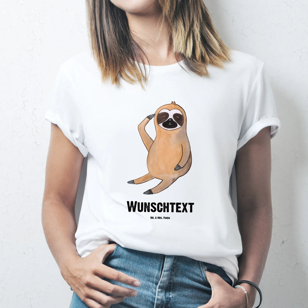 Rozmiar L Personalizowana koszulka leniwiec ptak Bedrucken, T-Shirt mit Namen, Wunschtext, T-Shirt Personalisiert, T-Shirt mit Aufruck, Faultier Deko, Faultier Geschenk, Faultier, Lieblingstier, Früher Vogel, Vogel, faul, Morgenmuffel, Faultiere, Spinner, Der Frühe Vogel, Faultierwelt, Frühaufsteher