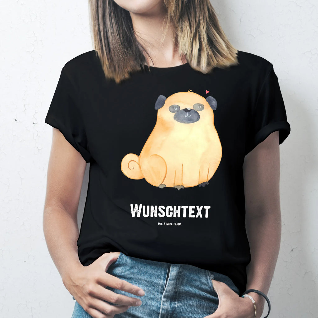 Rozmiar L Personalizowana koszulka Mops Bedrucken, T-Shirt mit Namen, T-Shirt Personalisiert, Wunschtext, T-Shirt mit Aufruck, Hundemotiv, Hund, Haustier, Tierliebhaber, Sprüche, Hunderasse, Hundebesitzer, Mops, Hundeliebe, Liebe