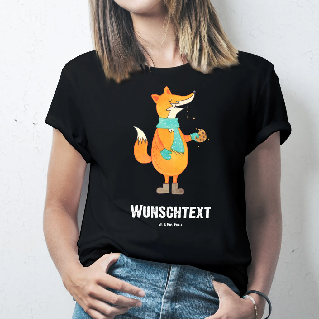 Personalisiertes T-Shirt Fuchs Keks Wunschtext, T-Shirt mit Aufruck, T-Shirt mit Namen, T-Shirt Personalisiert, Bedrucken, Fuchs, Kekse, Küche Deko, Winter, Weihnachtszeit, Backen Spruch, Plätzchen, Füchse, Liebe