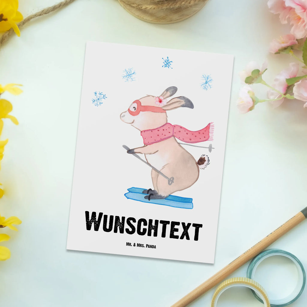 Personalizowana kartka pocztowa Instruktorka narciarska serce Zawód, Wykształcenie, Jubileusz, Pożegnanie, Emerytura, Kolega, Koleżanka, Prezent, Dawać, Pracownik, Współpracownik, Firma, Dziękuję, Dziękuję bardzo