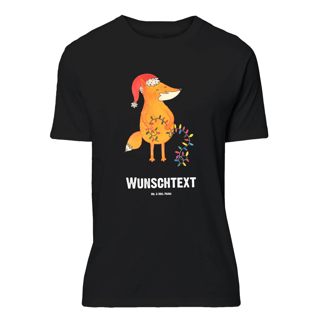 Rozmiar L Personalizowana koszulka lis Boże Narodzenie T-Shirt mit Aufruck, T-Shirt Personalisiert, T-Shirt mit Namen, Bedrucken, Wunschtext, Winter, Weihnachtsdeko, Weihnachten, Nikolaus, Advent, Heiligabend, Wintermotiv, Weihnachtszeit, Fuchs, Geschenk Weihnachten, Füchse, Spruch schön, Weihnachtsmann