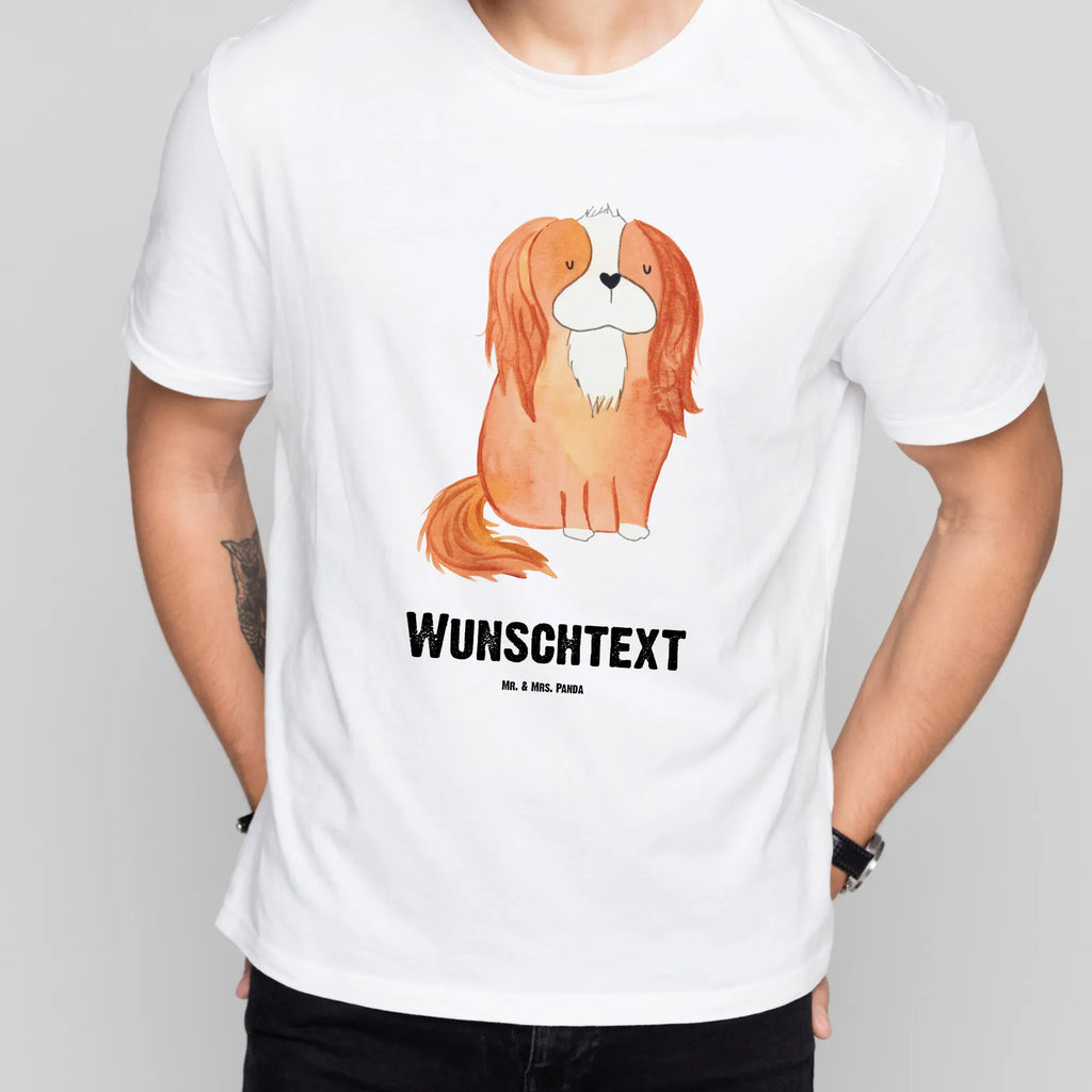 Rozmiar L Personalizowana koszulka pies Cavalier King Charles Spaniel T-Shirt mit Aufruck, T-Shirt Personalisiert, T-Shirt mit Namen, Wunschtext, Bedrucken, Hundemotiv, Hund, Haustier, Tierliebhaber, Sprüche, Hunderasse, Hundebesitzer, Schönster Hund, Spaniel, Cockerspaniel, Cavalier King Charles Spaniel, Spruch