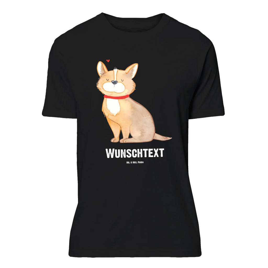 Rozmiar L Personalizowana koszulka Pies szczęście T-Shirt mit Aufruck, T-Shirt mit Namen, Wunschtext, Bedrucken, T-Shirt Personalisiert, Hundemotiv, Hund, Haustier, Tierliebhaber, Sprüche, Hunderasse, Hundebesitzer, Hundeliebe, Spruch, Hundemama, Corgie, Liebe