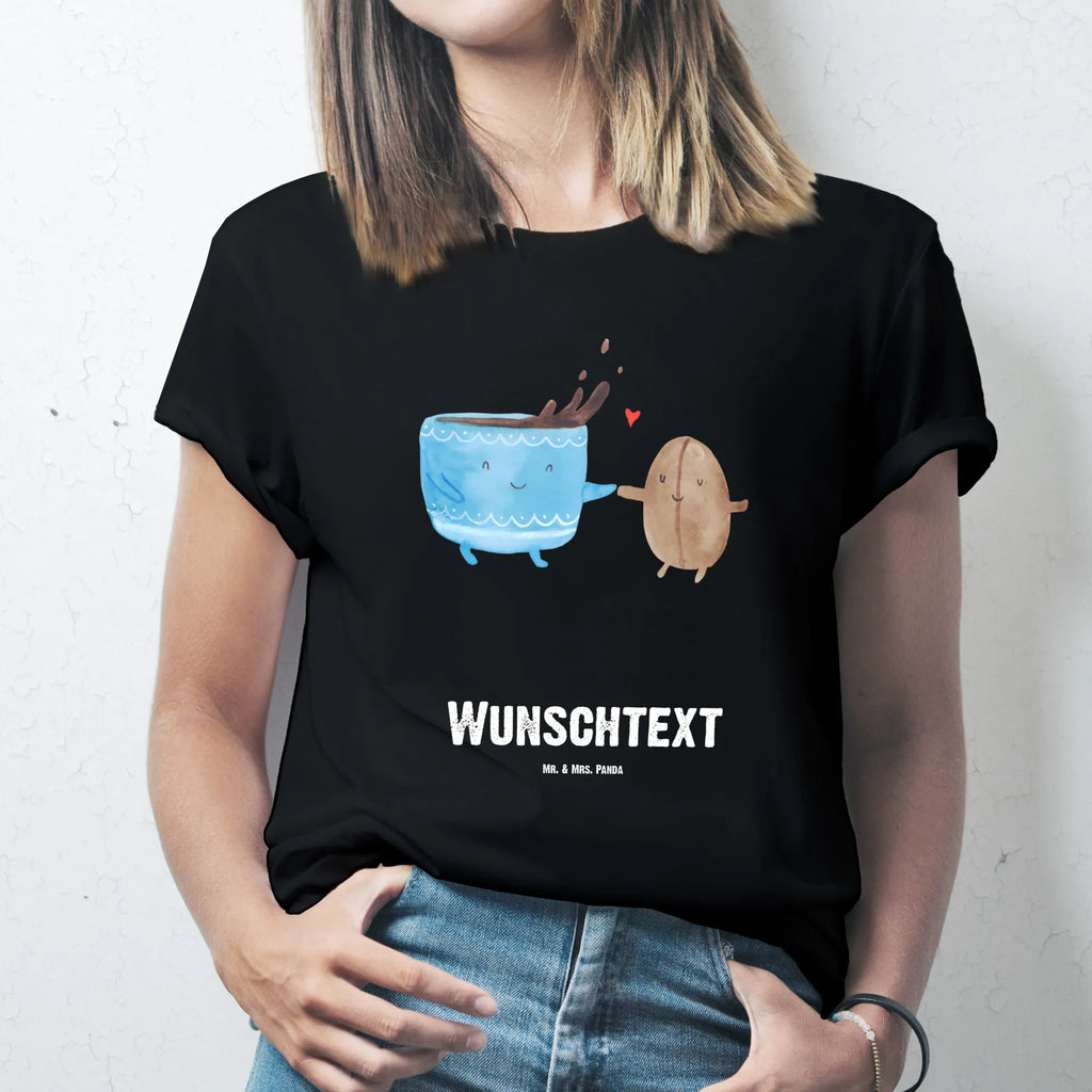 Rozmiar L Personalizowana koszulka kawa ziarno Bedrucken, Wunschtext, T-Shirt mit Namen, T-Shirt mit Aufruck, T-Shirt Personalisiert, Lustige Sprüche, Gute Laune, Tiere, Tiermotive, Zufriedenheit, Kaffee, Kaffeebohne, Glück, Genuss