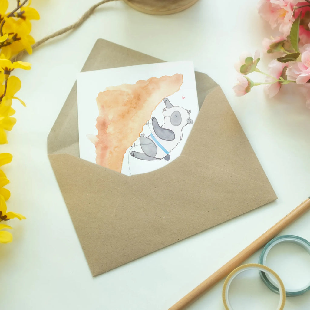 Personalised greetings card panda Climb Gift, sport, hobby, giving, thank you, award, profit, athlete, bouldering, Climbing, climbing sport, indoor climbing