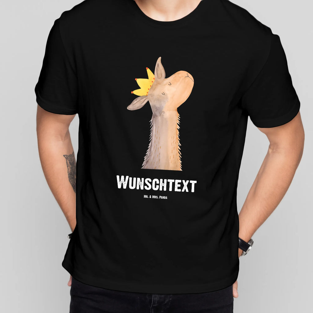 Personalisiertes T-Shirt Lamakopf König T-Shirt mit Namen, T-Shirt Personalisiert, T-Shirt mit Aufruck, Bedrucken, Wunschtext, Alpaka, Lama, Abitur, König, Chef, Lamas, Vorgesetzter, Königin, Kollegin, Büro Kollege, Abi, Papa, Mama, Freundin