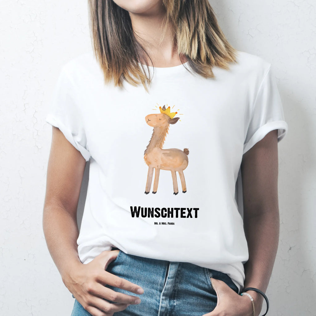 Rozmiar L Personalizowana koszulka lama Król T-Shirt mit Aufruck, T-Shirt mit Namen, Bedrucken, T-Shirt Personalisiert, Wunschtext, Alpaka, Lama, König, Freundin, Vorgesetzter, Abitur, Chef, Büro Kollege, Königin, Kollegin, Abi, Lamas, Mama, Papa