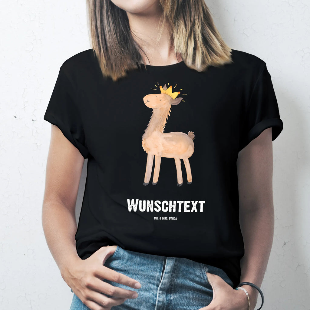 Rozmiar L Personalizowana koszulka lama Król T-Shirt mit Aufruck, T-Shirt mit Namen, Bedrucken, T-Shirt Personalisiert, Wunschtext, Alpaka, Lama, König, Freundin, Vorgesetzter, Abitur, Chef, Büro Kollege, Königin, Kollegin, Abi, Lamas, Mama, Papa