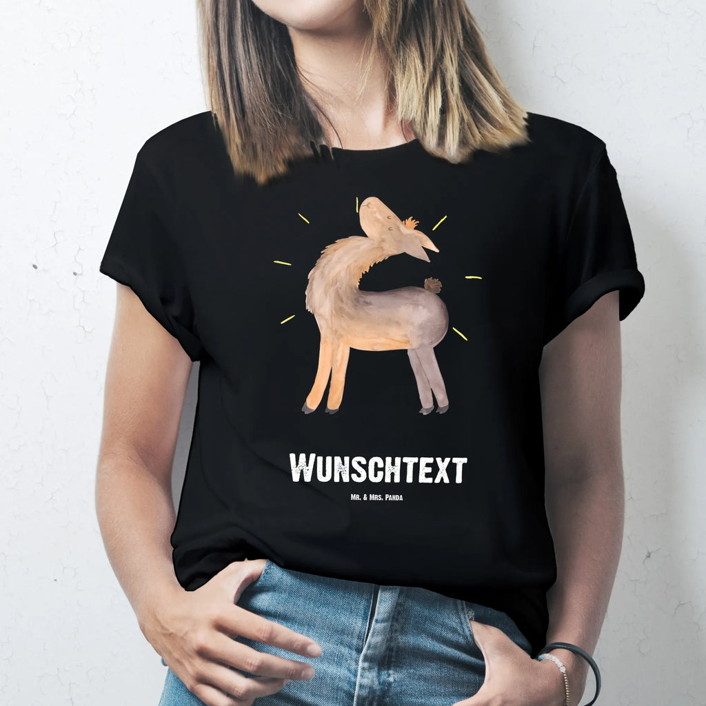 Rozmiar L Personalizowana koszulka lama Dumny T-Shirt Personalisiert, T-Shirt mit Namen, Wunschtext, T-Shirt mit Aufruck, Bedrucken, Alpaka, Lama, Außenseiter, Beste Freundin, Stolz, Freundin, Anders, Familie, Kumpel, Hippie, Freundinnen, Family, Neustart, Lamas