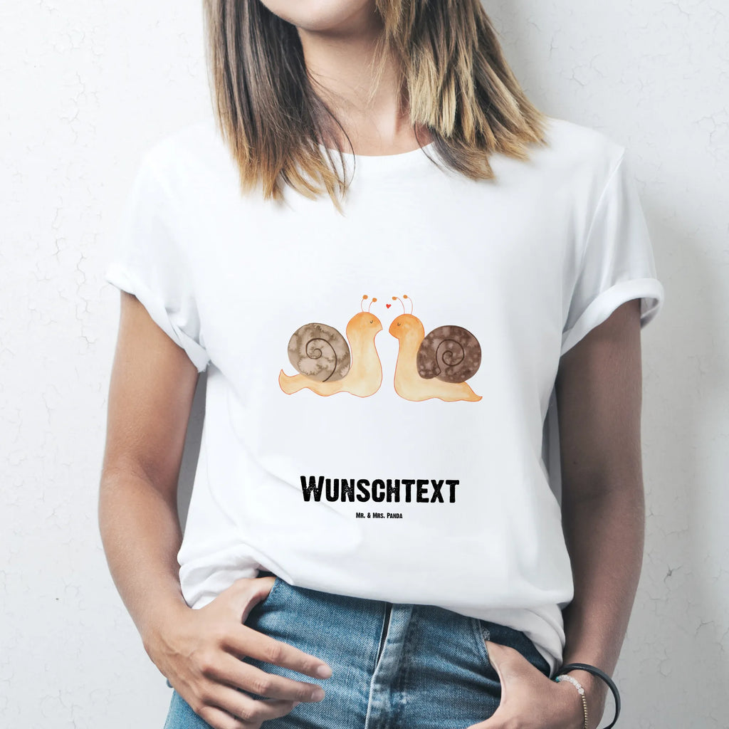 Rozmiar L Personalizowana koszulka Miłość ślimaków T-Shirt mit Namen, T-Shirt Personalisiert, Wunschtext, Bedrucken, Frauen, T-Shirt mit Aufruck, Männer, Liebe, Partner, Freund, Freundin, Ehemann, Ehefrau, Heiraten, Verlobung, Heiratsantrag, Liebesgeschenk, Jahrestag, Hocheitstag