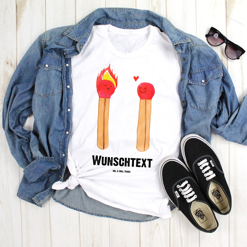 Rozmiar L Personalizowana koszulka Zapałki T-Shirt mit Aufruck, T-Shirt Personalisiert, T-Shirt mit Namen, Bedrucken, Wunschtext, Freund, Jahrestag, Verlobung, Partner, Ehemann, Ehefrau, Freundin, Liebesgeschenk, Liebe, Heiraten, Heiratsantrag, Hocheitstag, Streichhölzer