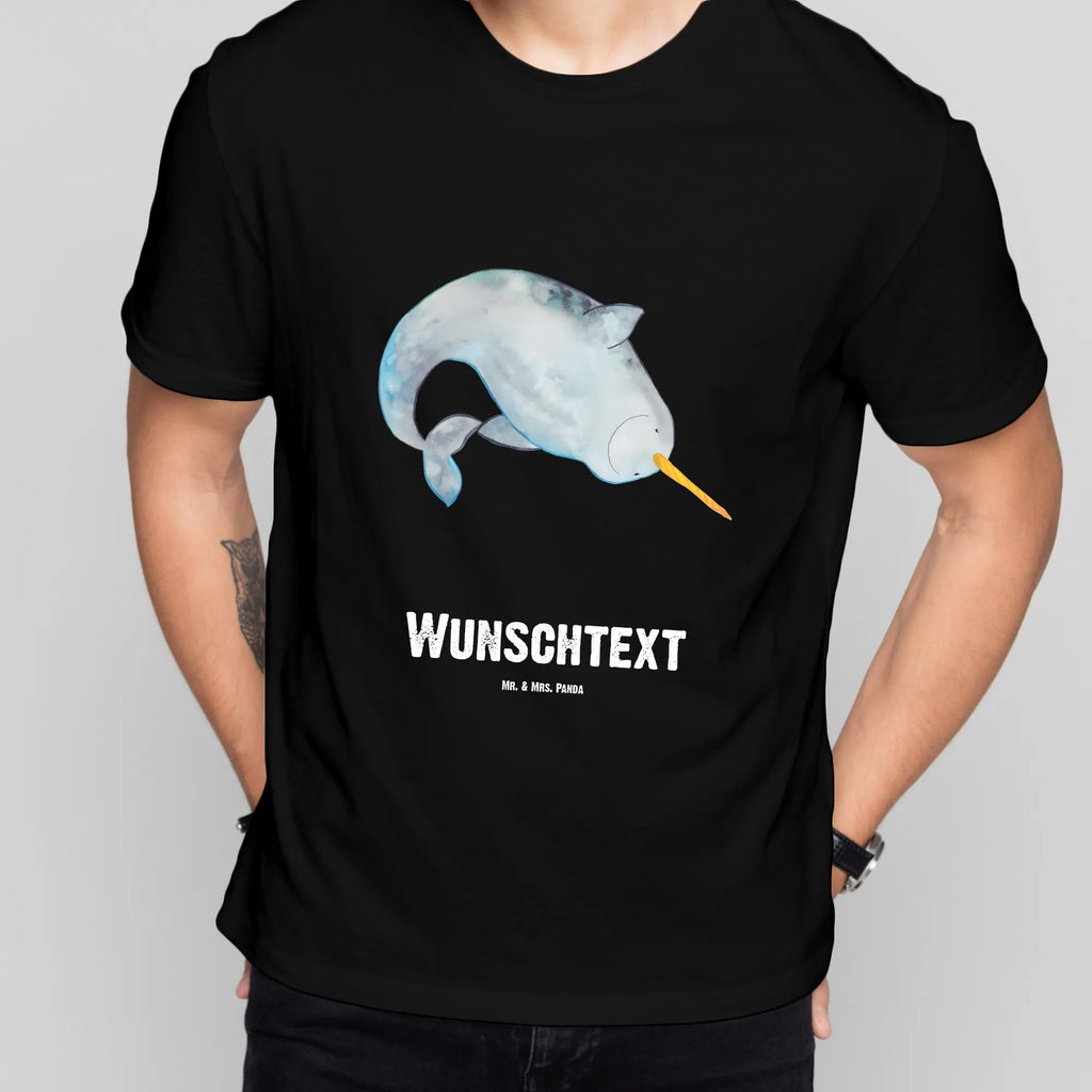 Personalisiertes T-Shirt Narwal T-Shirt mit Namen, Wunschtext, Bedrucken, T-Shirt mit Aufruck, T-Shirt Personalisiert, Meer, Urlaub, Meerestiere, Kinderzimmer, Aufräumen, Narwal, Junggesellin, Wal, Hausfrau, Putzen