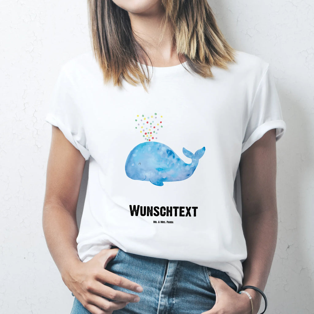 Rozmiar L Personalizowana koszulka wieloryb konfetti T-Shirt mit Namen, Bedrucken, T-Shirt mit Aufruck, Wunschtext, T-Shirt Personalisiert, Meer, Urlaub, Meerestiere, Geburtstag, Trennung, Wale, Motivation, Diät, Abnehmen, Wal, Neustart, Neuanfang, Konfetti, Lebensabschnitt