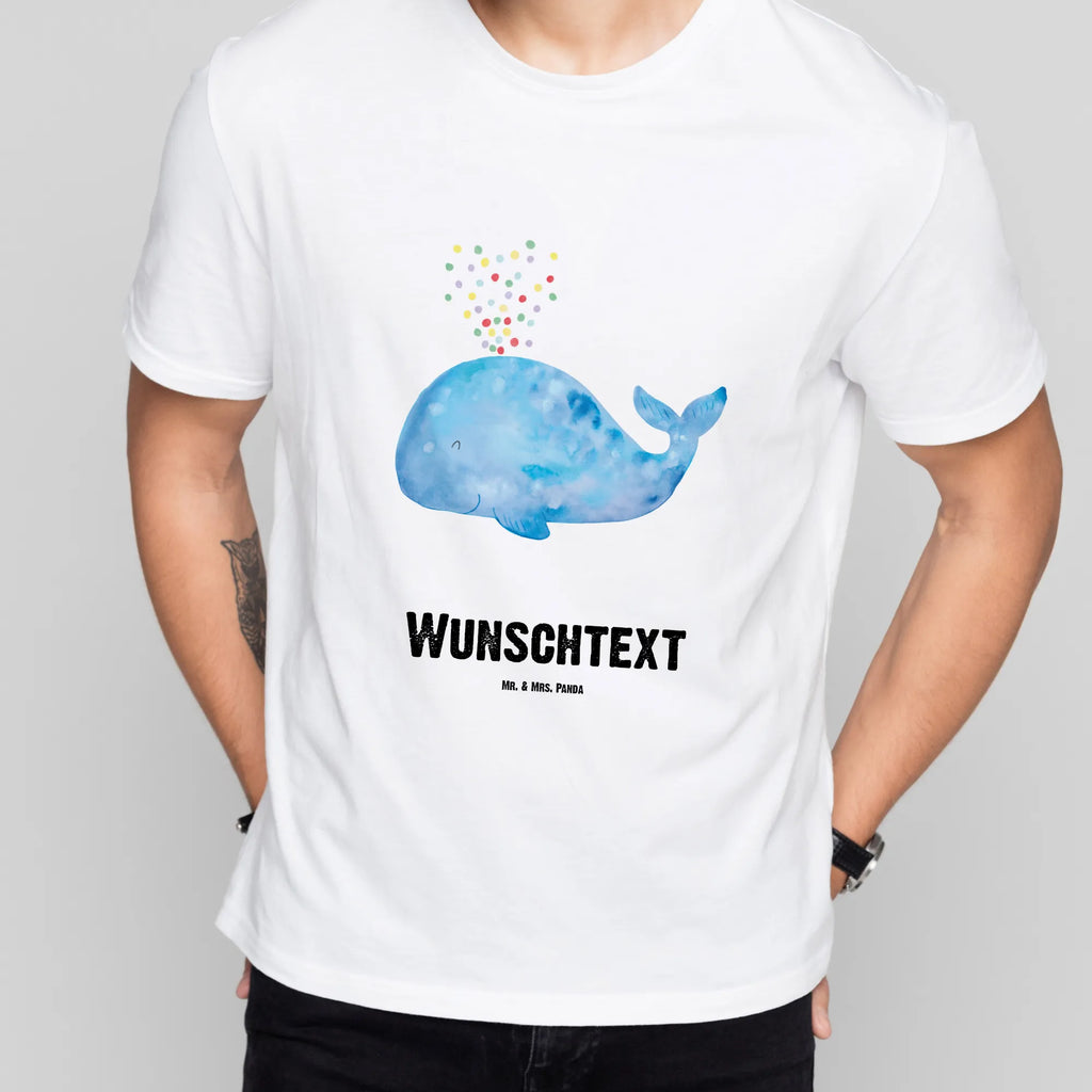 Rozmiar L Personalizowana koszulka wieloryb konfetti T-Shirt mit Namen, Bedrucken, T-Shirt mit Aufruck, Wunschtext, T-Shirt Personalisiert, Meer, Urlaub, Meerestiere, Geburtstag, Trennung, Wale, Motivation, Diät, Abnehmen, Wal, Neustart, Neuanfang, Konfetti, Lebensabschnitt