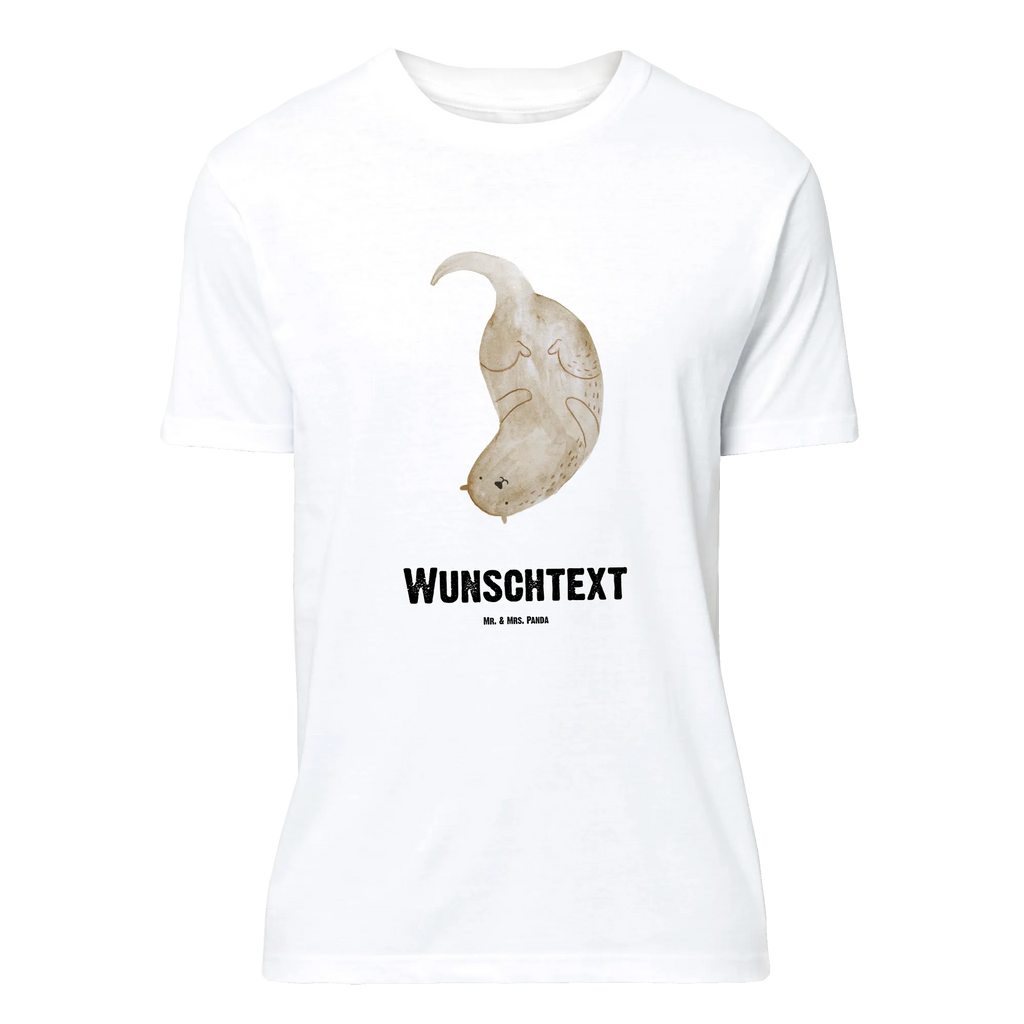 Personalised T-Shirt otter upside down T-Shirt mit Namen, Wunschtext, Bedrucken, T-Shirt mit Aufruck, T-Shirt Personalisiert, Fischotter, Seeotter, Otter, Otter Seeotter See Otter
