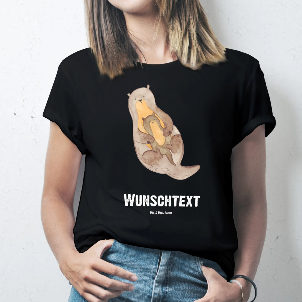 Rozmiar L Personalizowana koszulka wydra dziecko T-Shirt mit Aufruck, T-Shirt mit Namen, Wunschtext, Bedrucken, T-Shirt Personalisiert, Fischotter, Seeotter, Otter, Otter Seeotter See Otter