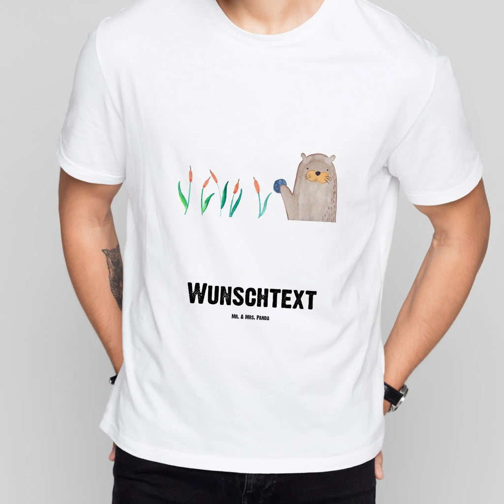 Personalised T-Shirt otter Stone T-Shirt mit Namen, T-Shirt mit Aufruck, T-Shirt Personalisiert, Bedrucken, Wunschtext, Fischotter, Seeotter, Otter, Otter Seeotter See Otter