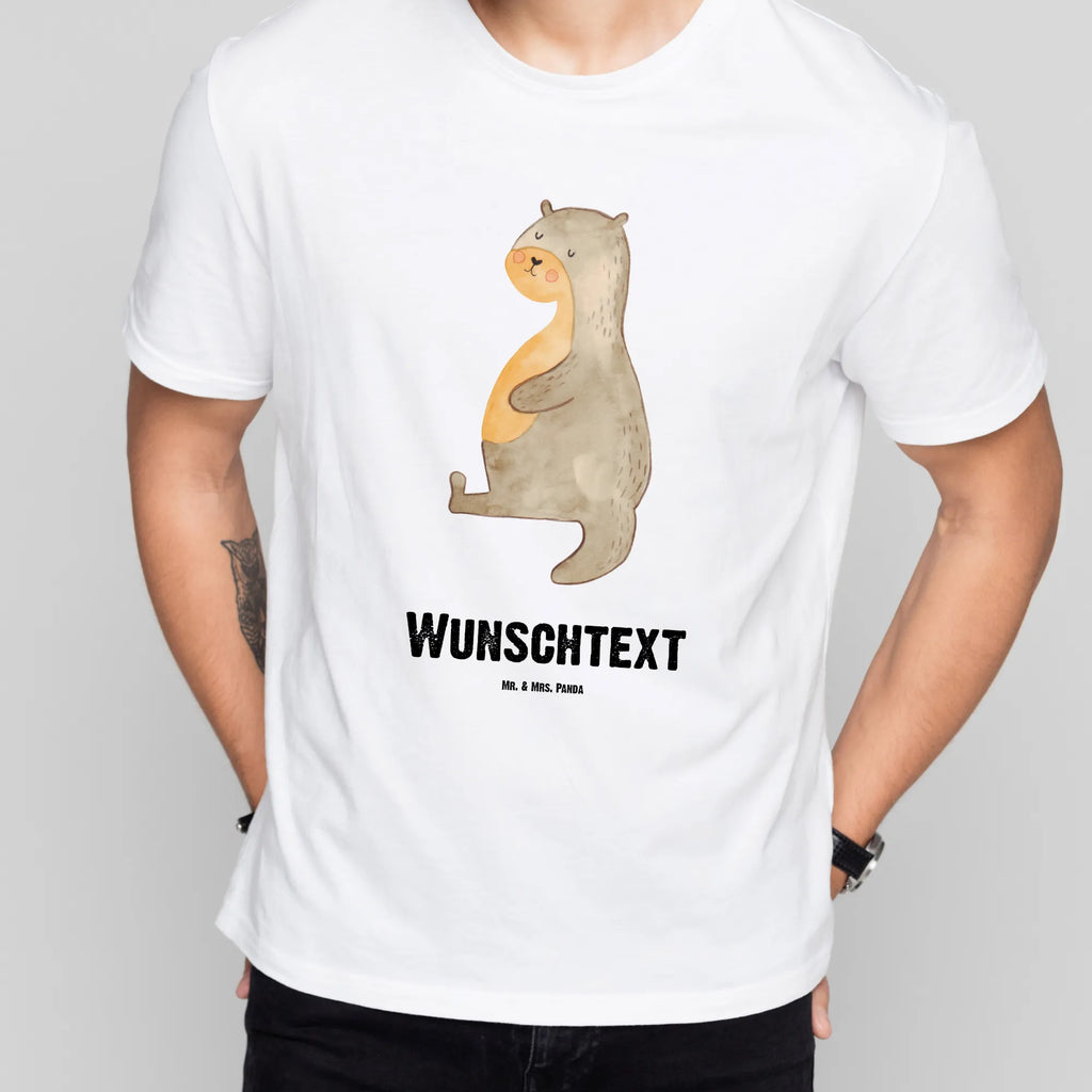 Personalised T-Shirt otter Belly T-Shirt mit Aufruck, Bedrucken, T-Shirt Personalisiert, Wunschtext, T-Shirt mit Namen, Fischotter, Seeotter, Otter, Otter Seeotter See Otter