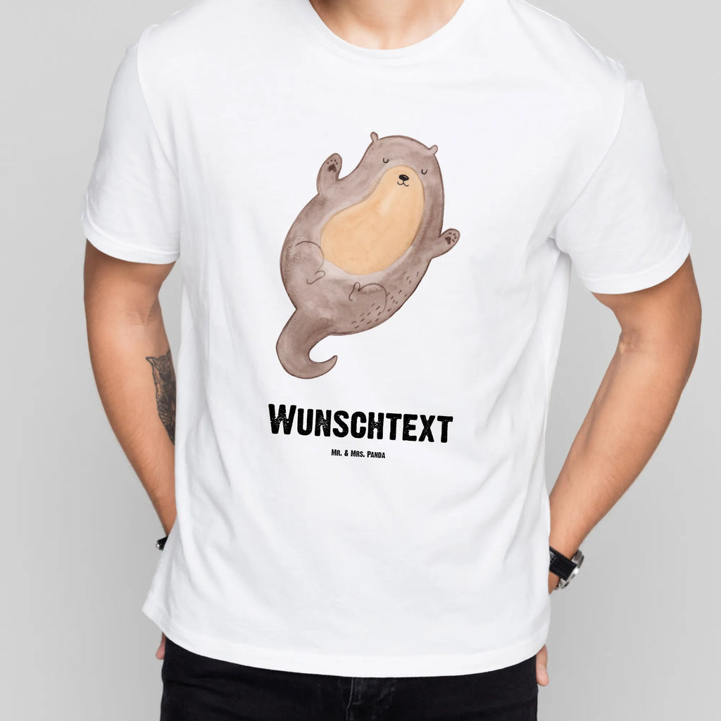 Personalised T-Shirt otter Embrace Bedrucken, T-Shirt mit Namen, T-Shirt Personalisiert, T-Shirt mit Aufruck, Wunschtext, Otter, Seeotter, Fischotter, Otter Seeotter See Otter