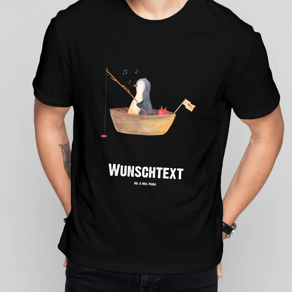 Rozmiar L Personalizowana koszulka pingwin łódka wędkarska T-Shirt mit Aufruck, T-Shirt mit Namen, T-Shirt Personalisiert, Bedrucken, Wunschtext, Pinguin, Angeln, Genießen, Pinguine, Angelboot, Boot, Lebenslust, Neuanfang, Motivation, Geschenkidee Liebeskummer, Trennung, Leben, Neustart, Scheidung