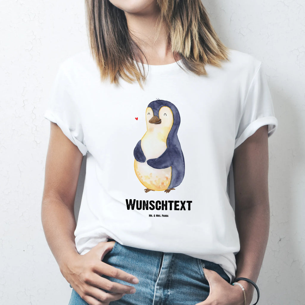 Rozmiar L Personalizowana koszulka Pingwin dieta T-Shirt mit Namen, T-Shirt mit Aufruck, Wunschtext, T-Shirt Personalisiert, Bedrucken, Pinguin, Pinguine, Abnehmen, Selbstliebe, Diät, Körperliebe, Abspecken, Selbstrespekt, Gewicht, Motivation