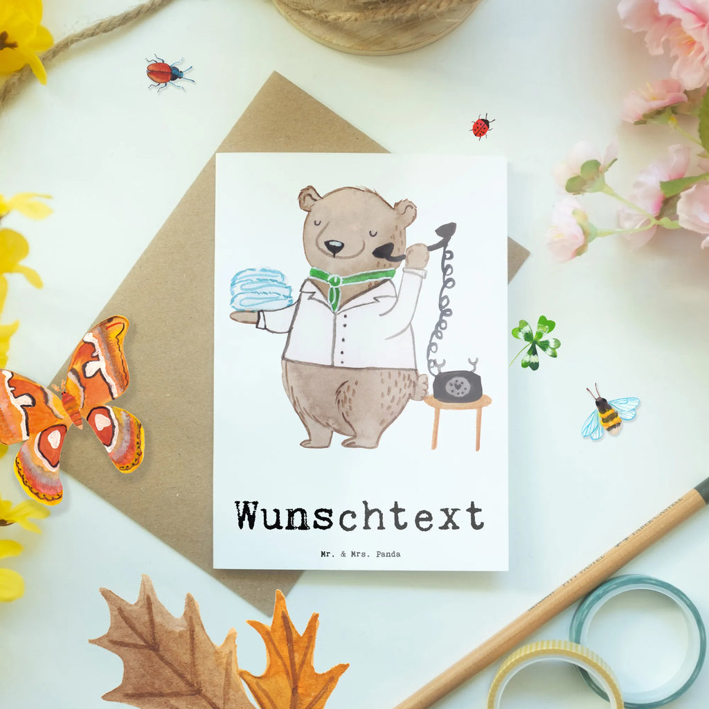 Personalised greetings card Hotel professional Heart gift, gift idea, best, farewell gift, passing exam, anniversary, retirement, promotion, job start, sayings, funny, profession