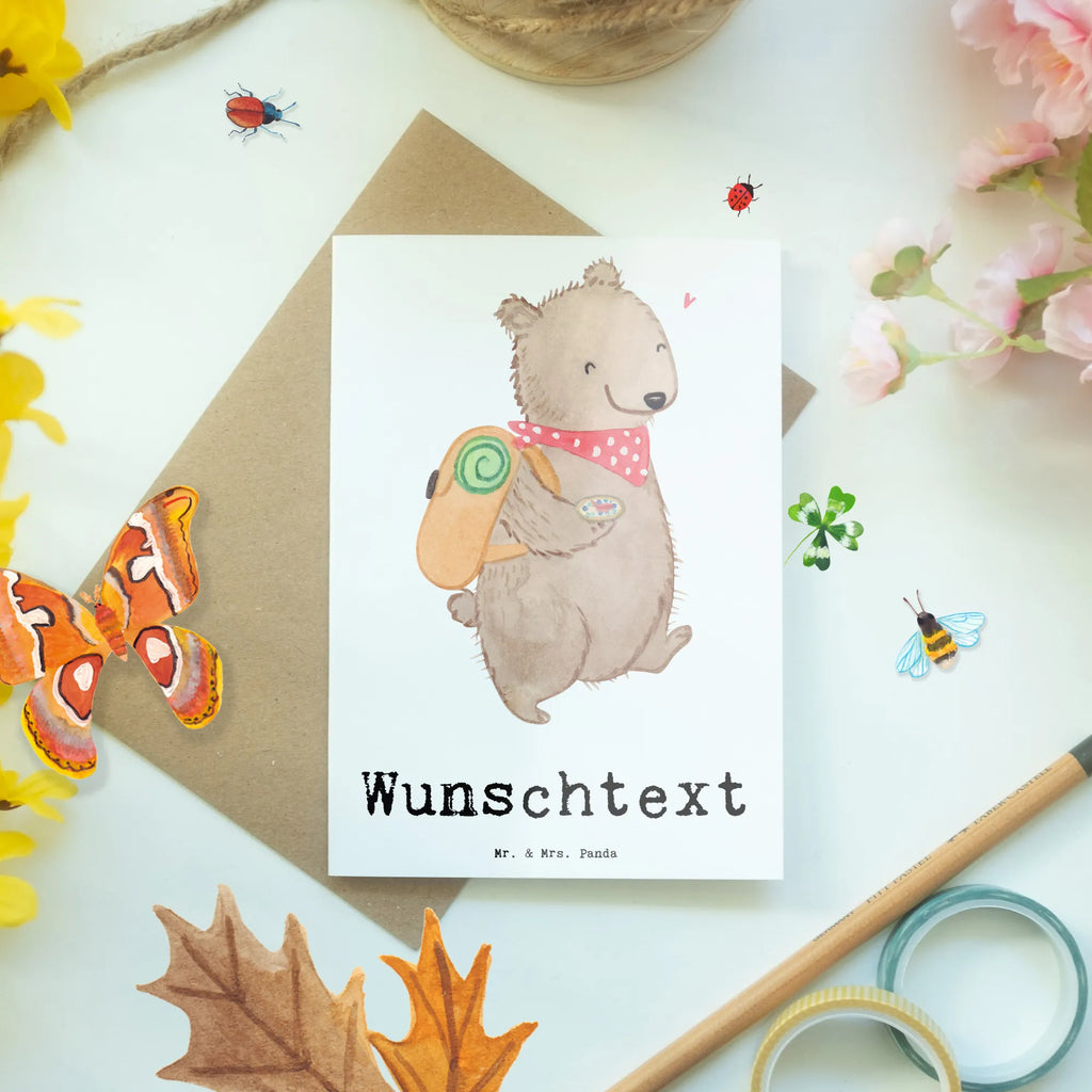 Spersonalizowana kartka z życzeniami Niedźwiedź Wędrówki Prezent, Sport, Dyscyplina sportowa, Hobby, Darować, Dziękuję, Dzięki, Wyróżnienie, Wygrana, Sportowiec