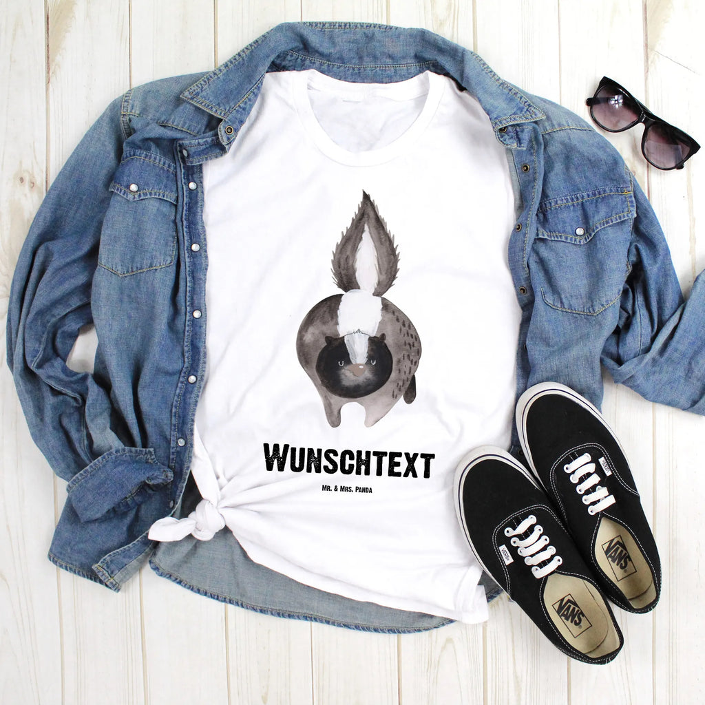 Rozmiar L Personalizowana koszulka skunks atak Bedrucken, T-Shirt Personalisiert, T-Shirt mit Aufruck, Wunschtext, T-Shirt mit Namen, Stinktier, Skunk, Drohung, Raubtier, wütend, Stinki, Wildtier, Stinker