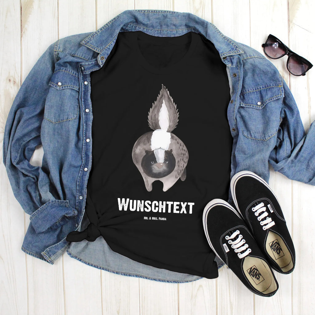 Rozmiar L Personalizowana koszulka skunks atak Bedrucken, T-Shirt Personalisiert, T-Shirt mit Aufruck, Wunschtext, T-Shirt mit Namen, Stinktier, Skunk, Drohung, Raubtier, wütend, Stinki, Wildtier, Stinker