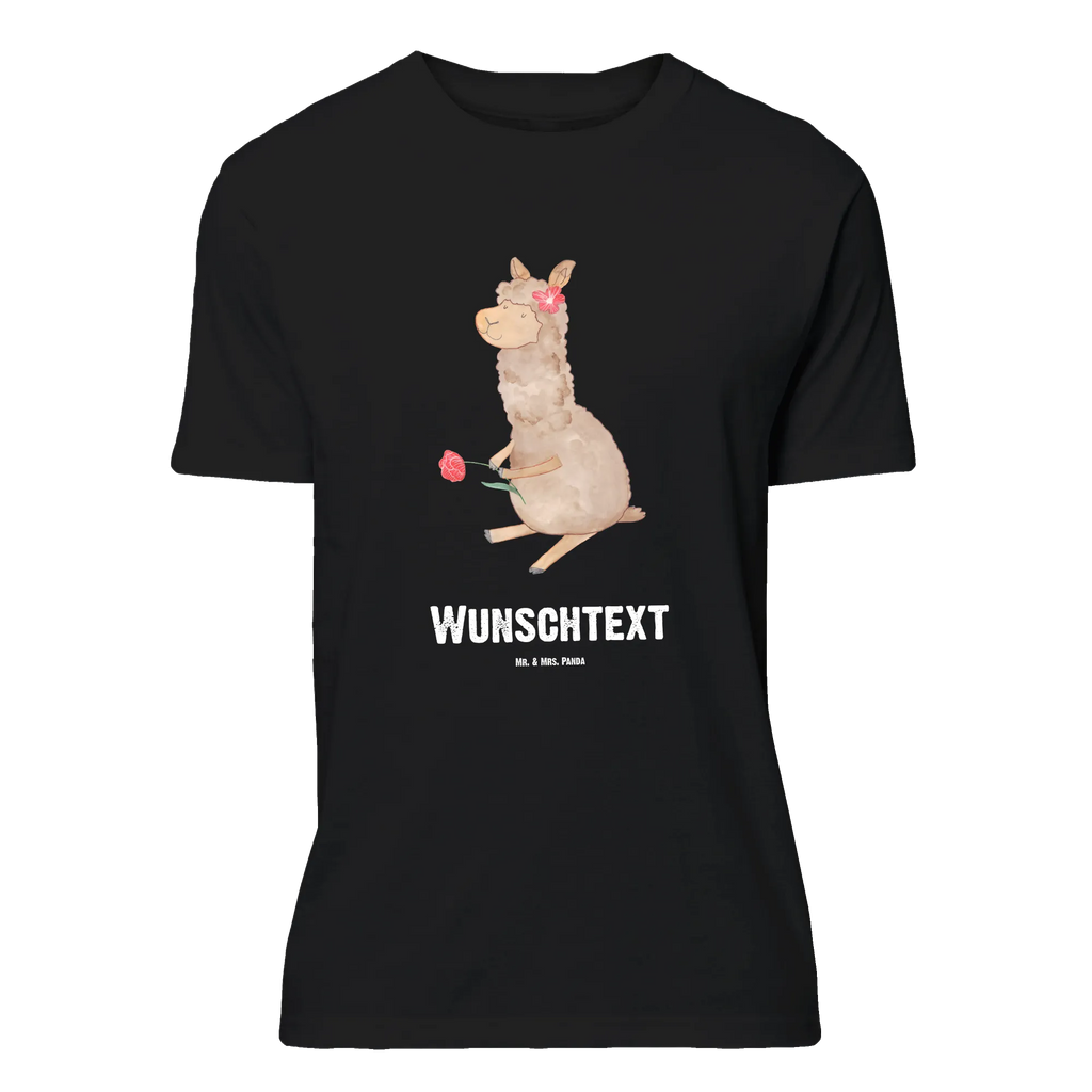Personalised T-Shirt alpaca flower T-Shirt mit Aufruck, Wunschtext, T-Shirt mit Namen, Bedrucken, T-Shirt Personalisiert, Alpaka, Lama, Lamas, Alpaka Witz, Alpaka Geschenk, Alpaka Dekor, Alpaka Dekoration, Motiv Alpaka, Blume, Alpaka Zitat, Alpaka Spruch