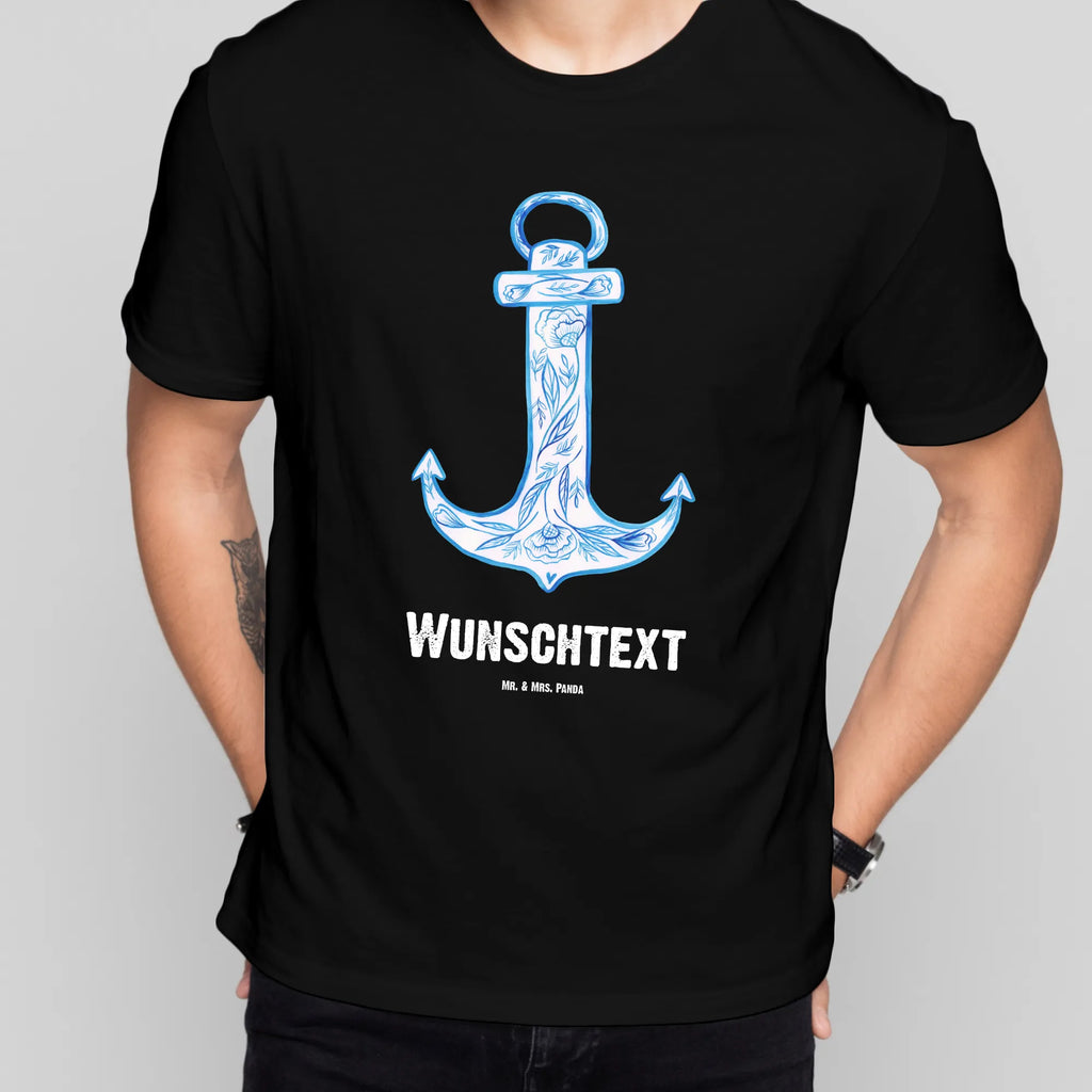 Personalised T-Shirt anchor Blue Frauen, Wunschtext, T-Shirt Personalisiert, T-Shirt mit Aufruck, T-Shirt mit Namen, Männer, Bedrucken, Tiermotive, Gute Laune, lustige Sprüche, Tiere