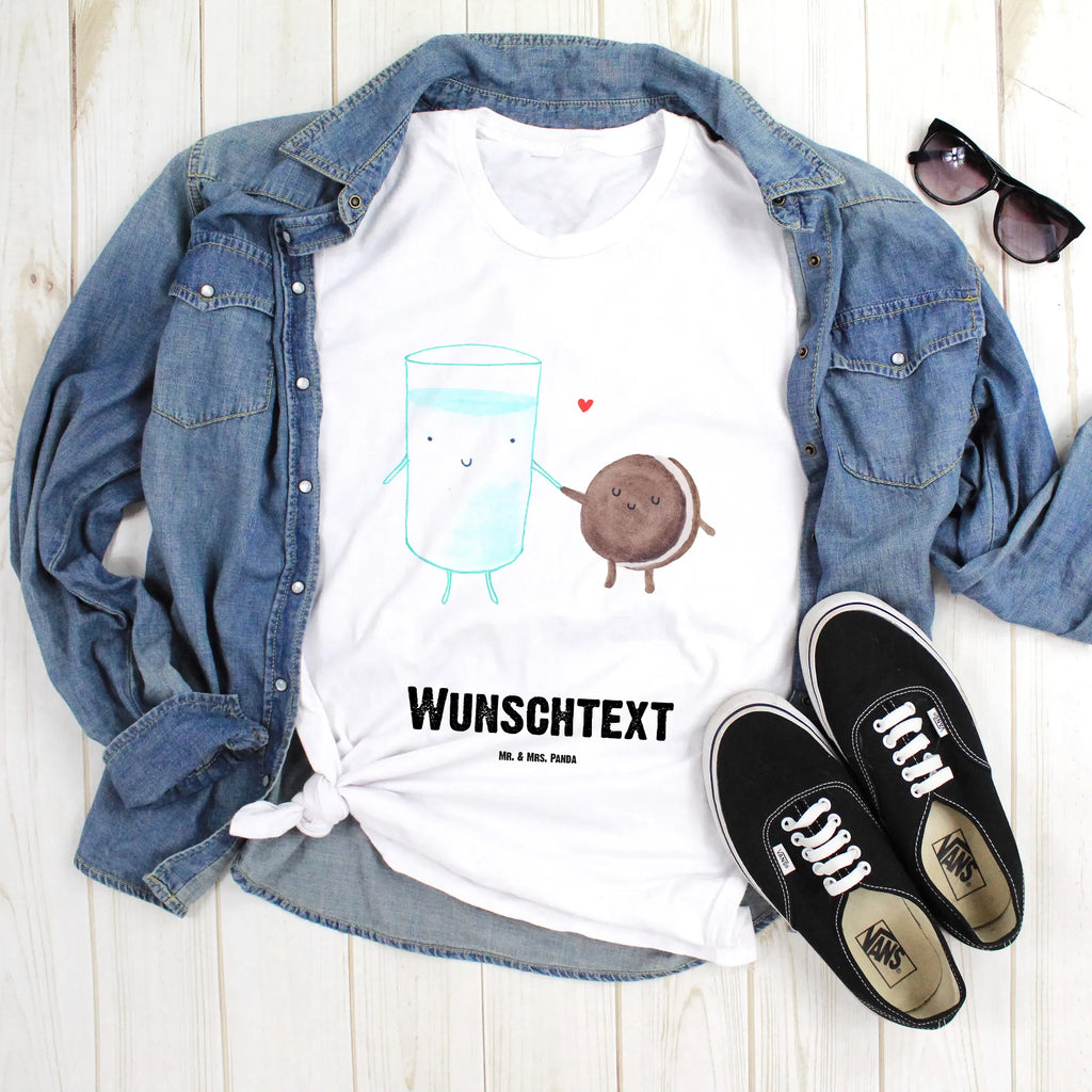 Rozmiar L Personalizowana koszulka mleko ciastko Wunschtext, Bedrucken, T-Shirt Personalisiert, T-Shirt mit Aufruck, T-Shirt mit Namen, Lustige Sprüche, Gute Laune, Tiere, Tiermotive, Kaffee, Cookie, Romantisch, Keks, Milk, Motiv Süß, Einladung Frühstück, Milch, Perfektes Paar, Kekse