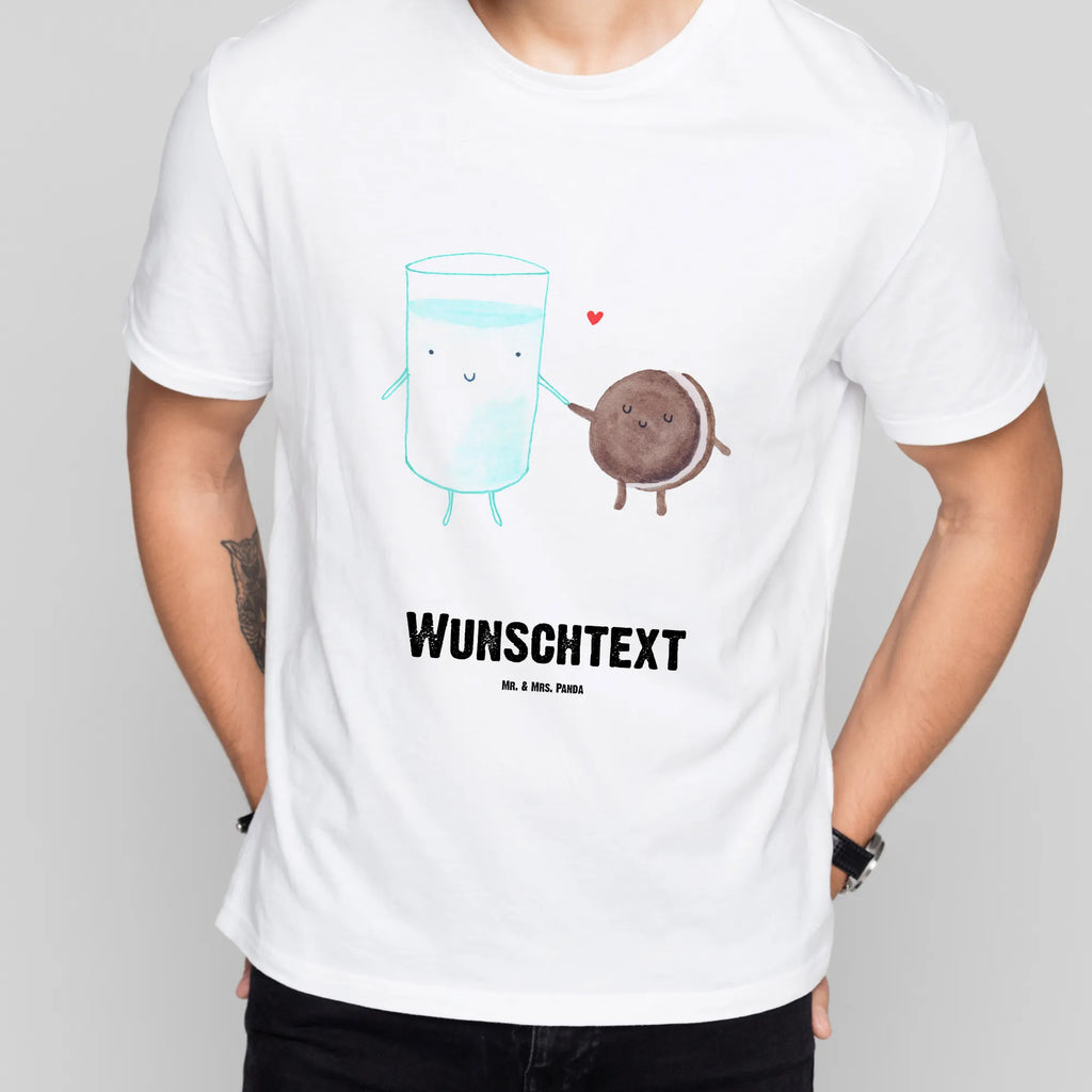 Rozmiar L Personalizowana koszulka mleko ciastko Wunschtext, Bedrucken, T-Shirt Personalisiert, T-Shirt mit Aufruck, T-Shirt mit Namen, Lustige Sprüche, Gute Laune, Tiere, Tiermotive, Kaffee, Cookie, Romantisch, Keks, Milk, Motiv Süß, Einladung Frühstück, Milch, Perfektes Paar, Kekse