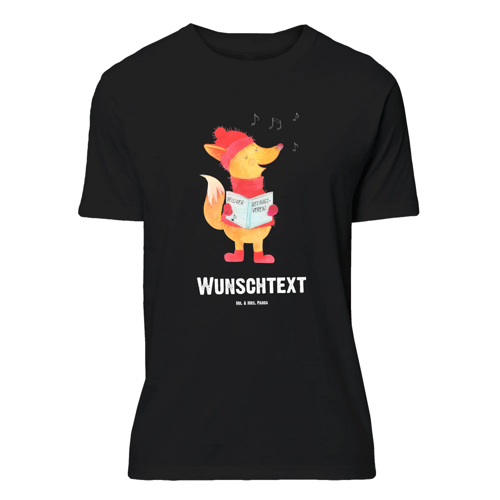 Rozmiar L Personalizowana koszulka lis Śpiewak T-Shirt mit Aufruck, T-Shirt mit Namen, T-Shirt Personalisiert, Wunschtext, Bedrucken, Nikolaus, Weihnachtsdeko, Winter, Heiligabend, Advent, Wintermotiv, Weihnachten, Fuchs, Geschenk Sänger, Weihnachtslieder, Füchse, Sänger, Singen
