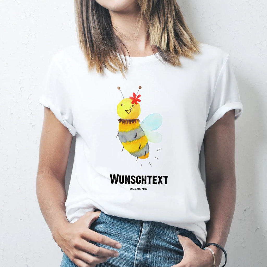 Personalisiertes T-Shirt Biene Blume Wunschtext, T-Shirt mit Namen, T-Shirt mit Aufruck, Bedrucken, T-Shirt Personalisiert, Wespe, Hummel, Biene