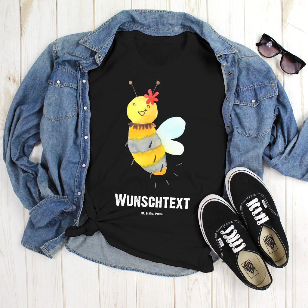 Personalisiertes T-Shirt Biene Blume Wunschtext, T-Shirt mit Namen, T-Shirt mit Aufruck, Bedrucken, T-Shirt Personalisiert, Wespe, Hummel, Biene