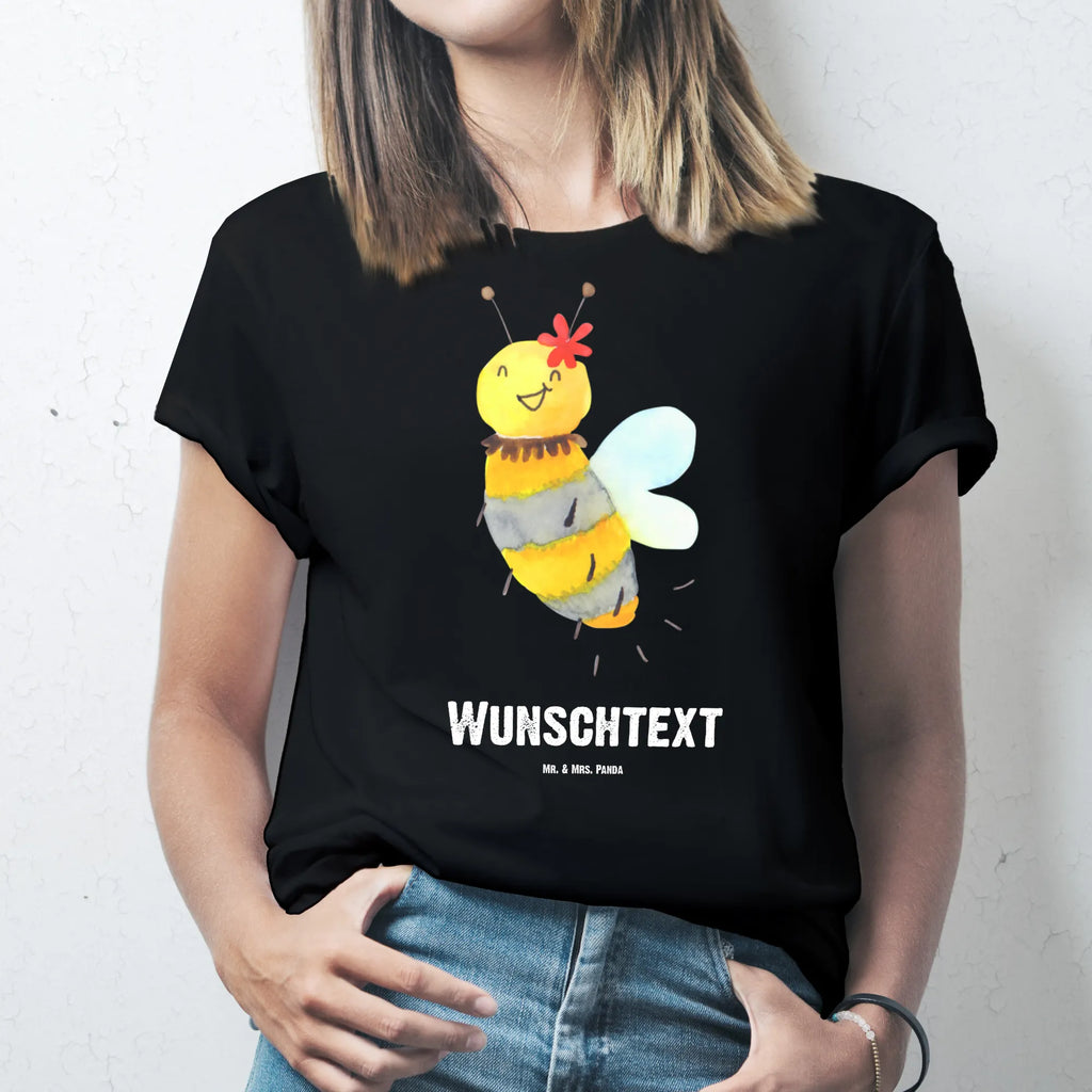 Personalisiertes T-Shirt Biene Blume Wunschtext, T-Shirt mit Namen, T-Shirt mit Aufruck, Bedrucken, T-Shirt Personalisiert, Wespe, Hummel, Biene