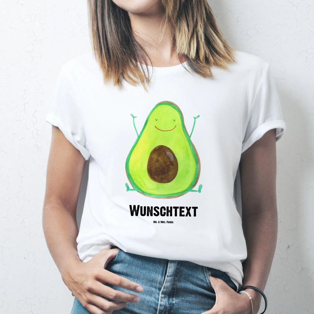 Personalised T-Shirt avocado Happy T-Shirt Personalisiert, Wunschtext, Bedrucken, T-Shirt mit Namen, T-Shirt mit Aufruck, Veggie, Vegan, Avocado, Gesund, Chaos
