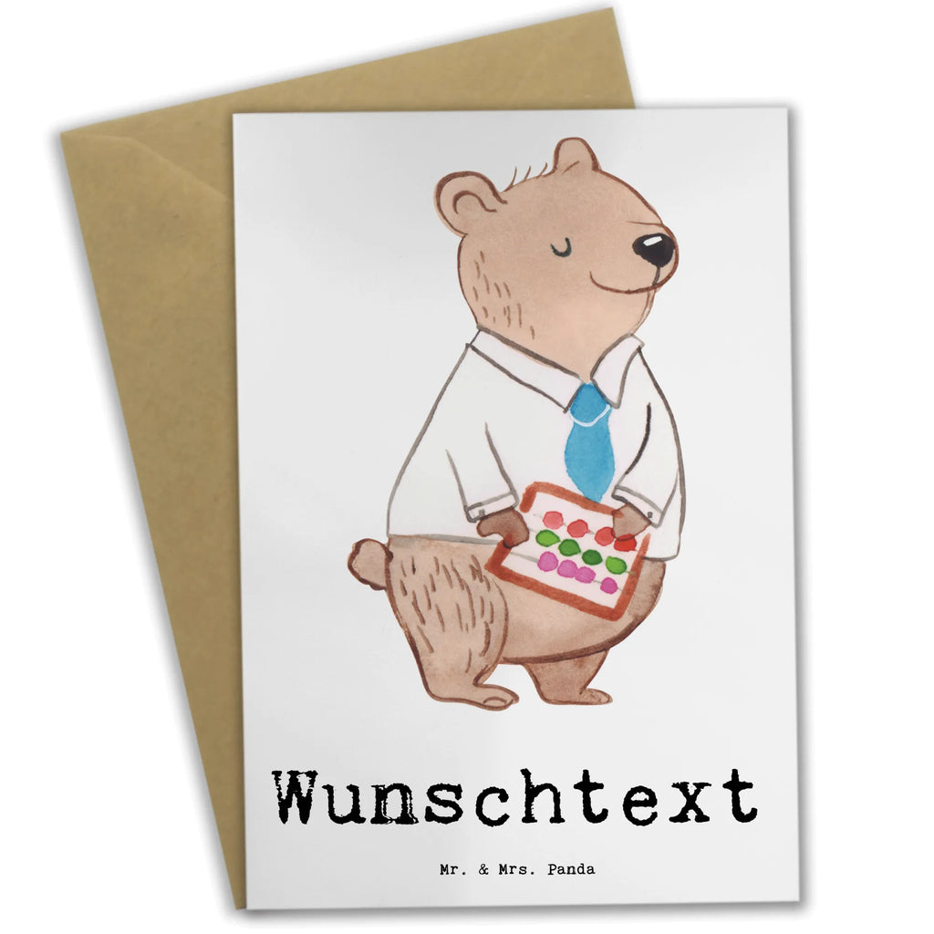 Personalised greetings card Office clerk Heart gift, gift idea, best, farewell gift, passing exam, anniversary, retirement, promotion, job start, sayings, funny, profession